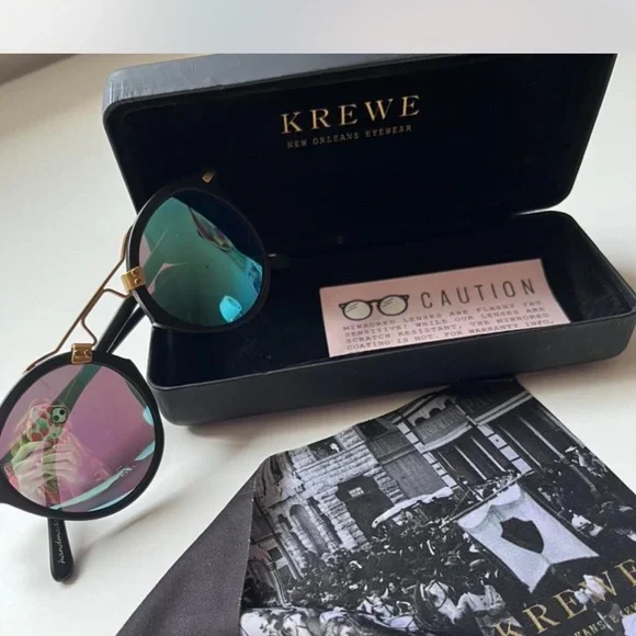 KREWE St. Louis polarized Black Sunglasses KREWE St Louis Nylon Black + Shadow 24K Polarized Sunglasses  main image 4